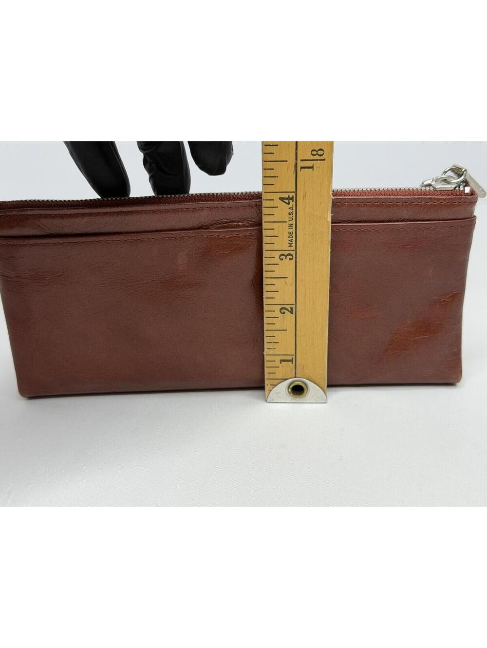 HOBO International TAYLOR Burgundy Leather Magnetic Bi-Fold Clutch Wallet P144 - Picture 14 of 15